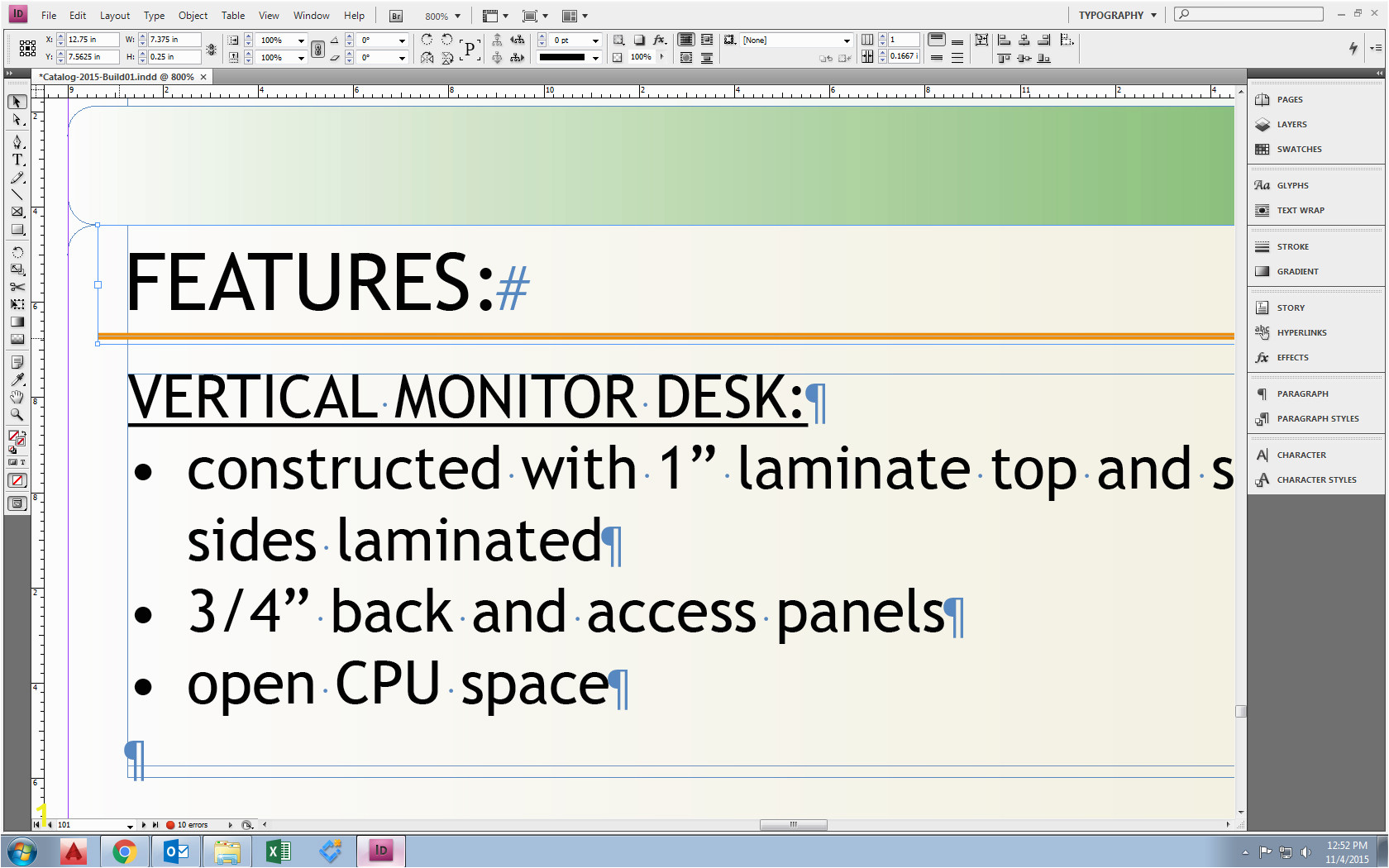 indesign can't change text color