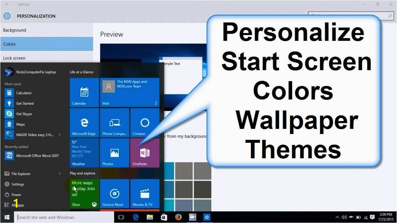 Change Color Of Web Page Background How to Change Windows 10 Start Screen Colors Background
