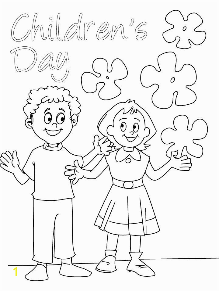 Child Face Coloring Page Children S Day Wishes Coloring Page Card
