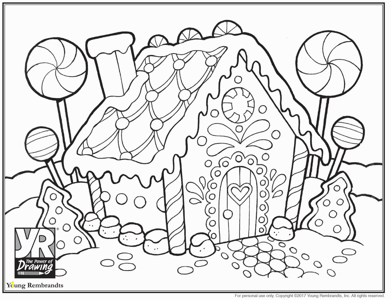 gingerbreadhouse coloringpage BW 1