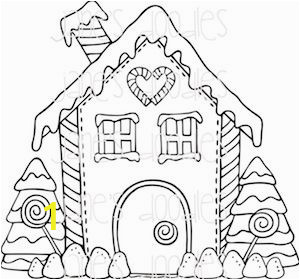 Christmas Gingerbread Coloring Page Gingerbread House