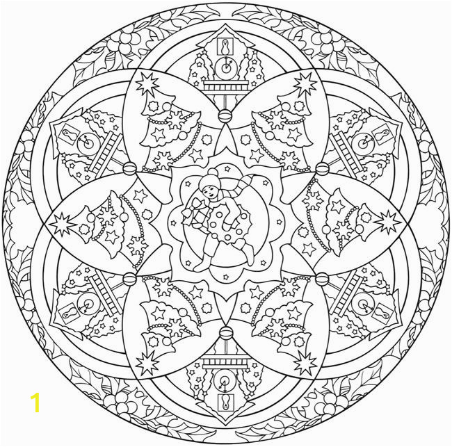 Christmas Mandala Coloring Pages Mandalas De Navidad