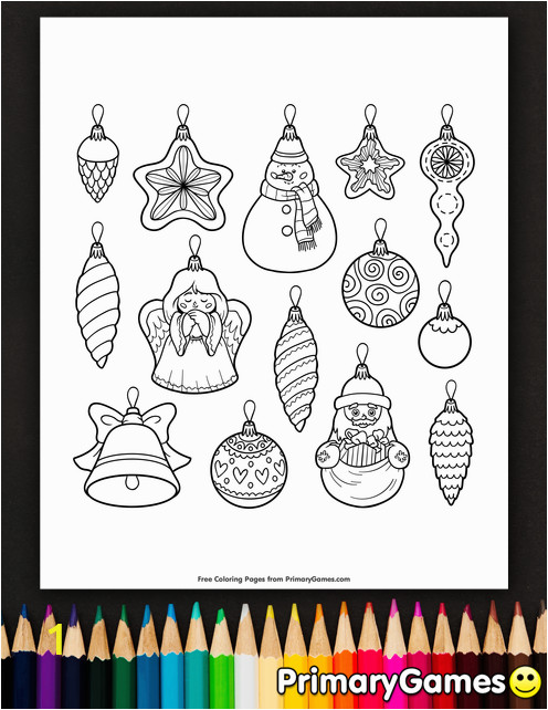 Christmas ornaments Coloring Pages Printable Christmas ornaments Coloring Page • Free Printable Ebook