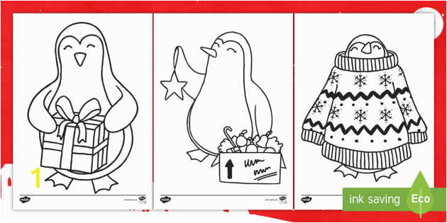 Christmas Penguin Coloring Pages Christmas Penguin Colouring Pages Ks1 Key Stage E