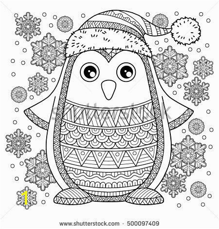 Christmas Penguin Coloring Pages Merry Christmas Jolly Penguin the Detailed Coloring Pages