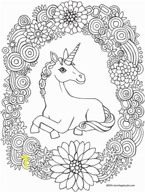 Christmas Unicorn Coloring Pages Unicorn & Rainbow Wreath Coloring Page