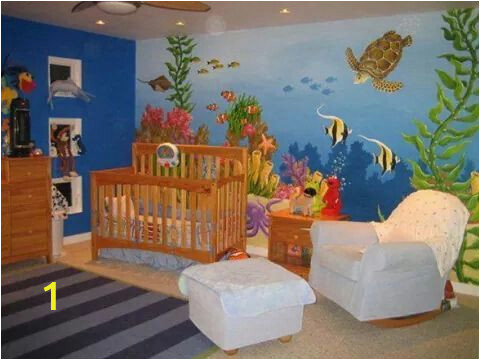 Church Nursery Wall Murals Under the Sea Baby S Room