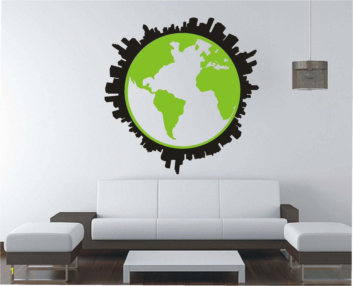 City Map Wall Mural Sticker Skylines Of the World