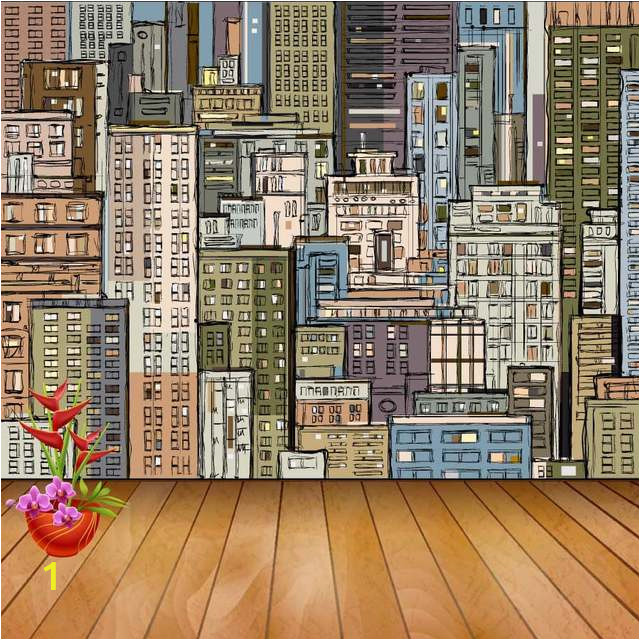 City Wall Murals Black and White Shinehome City Building Wallpaper Black and White 3d Murals