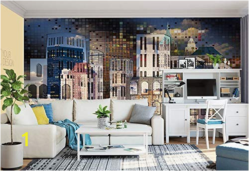 Cityscape Wall Mural Wallpaper Amazon Murwall City Wallpaper Dark Cityscape Wall Mural