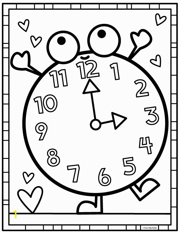 Clock Coloring Pages for Kids Pin by Bethany Thompson On for Jillian