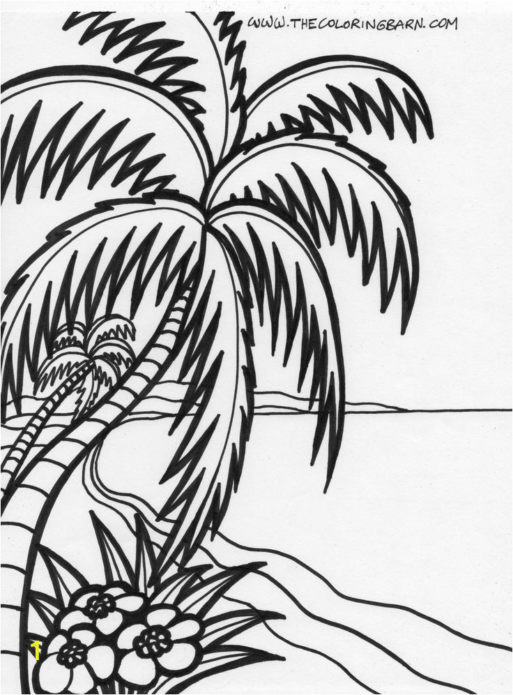 Coloring Page Coconut Tree Pin by Blogger On 2020 Coloring Pages