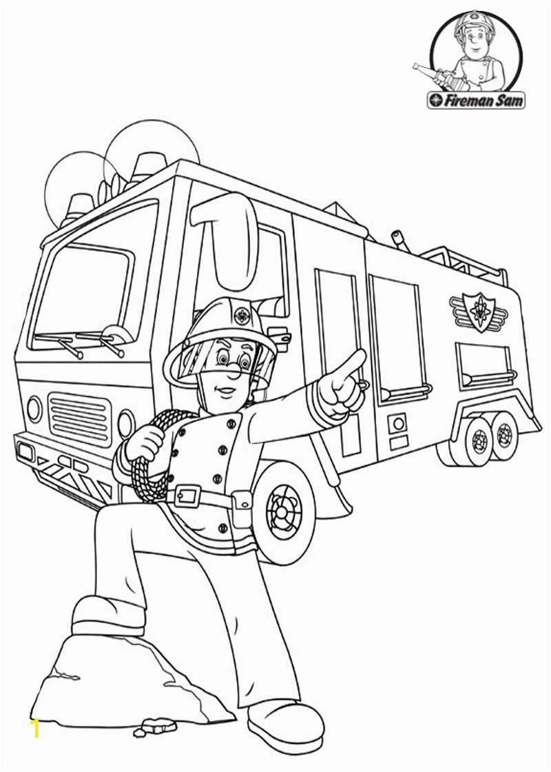 Coloring Page Of A Firefighter Cool Fireman Sam More On Bestbratzcoloringpages