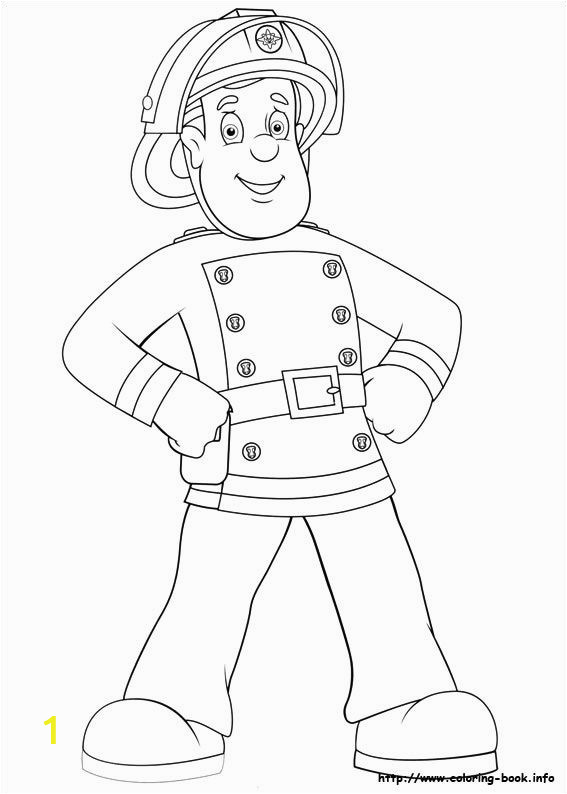 Coloring Page Of A Firefighter Firman Sam Colouring Pages