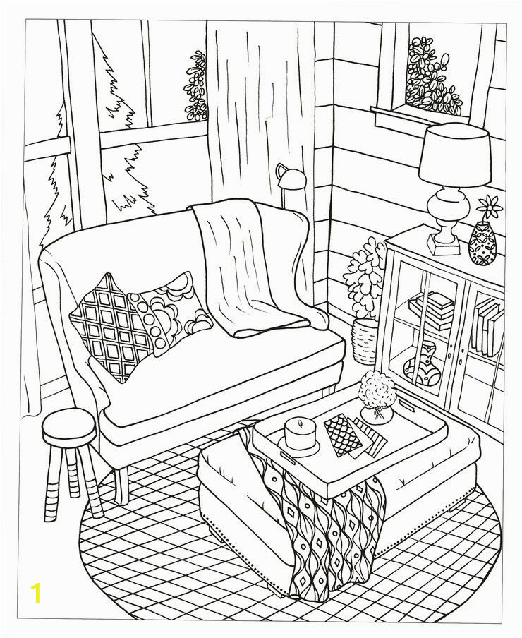 Coloring Page Of Chair the Inspired Room Coloring Book Creative Spaces to Decorate