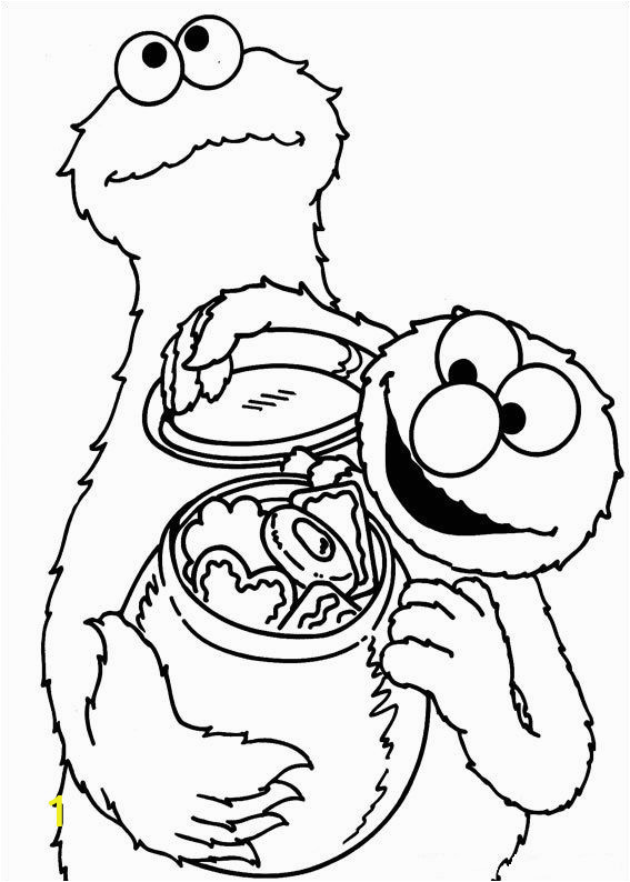 Coloring Pages Baby Cookie Monster Cookie Monster and Elmo