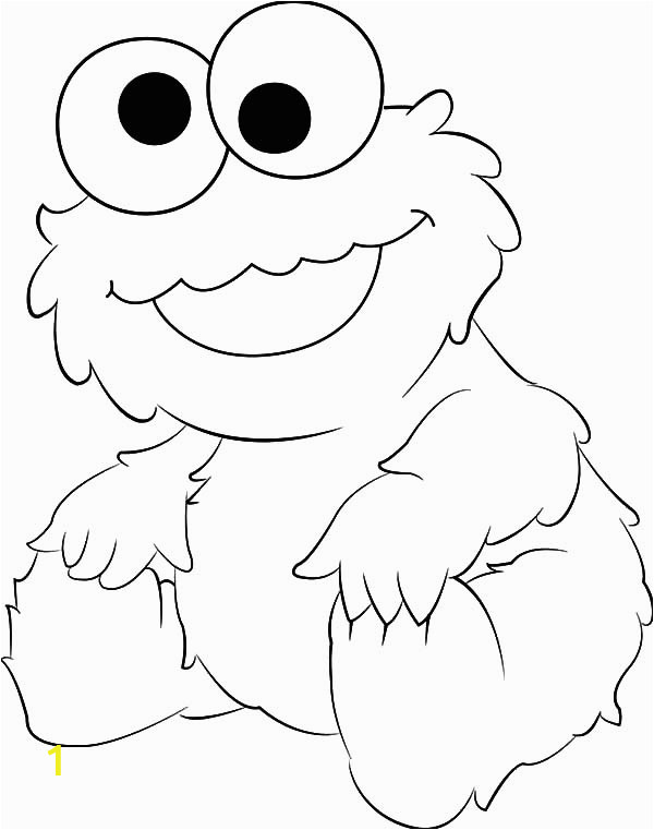 Baby Cookie Monster Coloring Pages