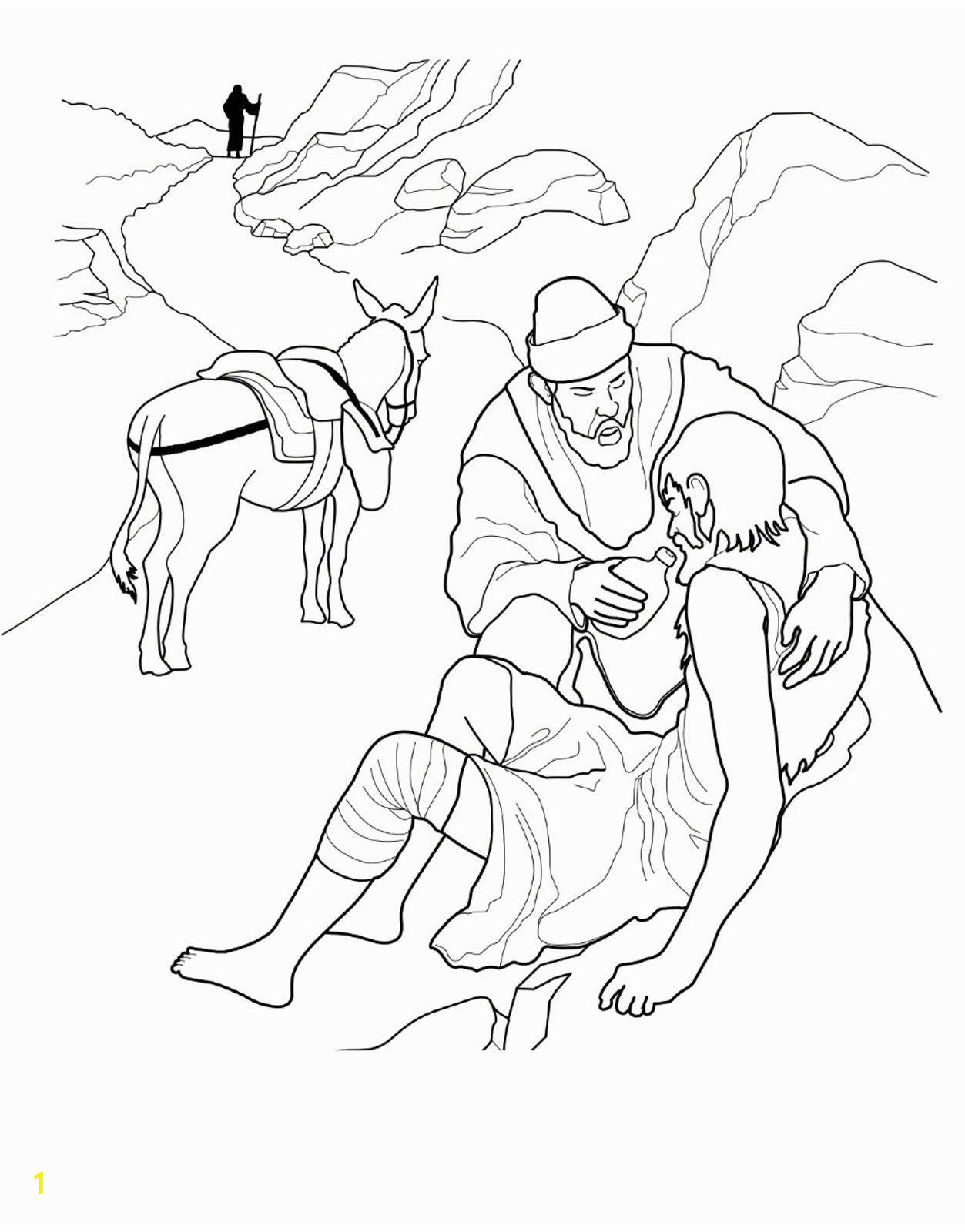 Coloring Pages for Good Samaritan A Coloring Page for Children Of "the Good Samaritan" From