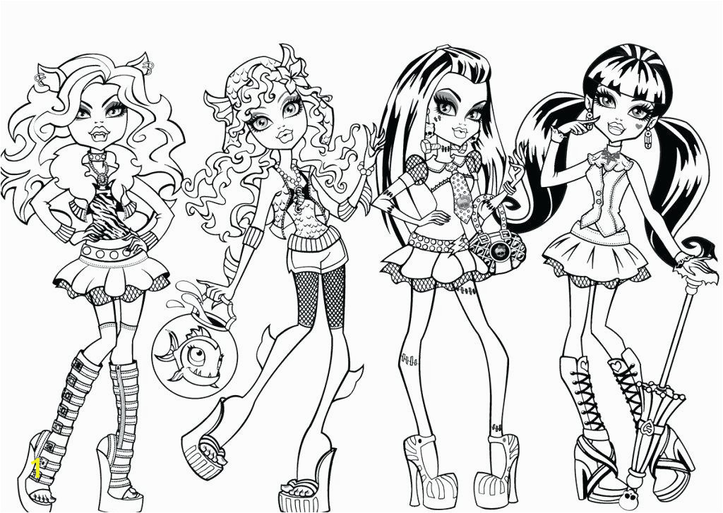 monster high coloring pages free pets