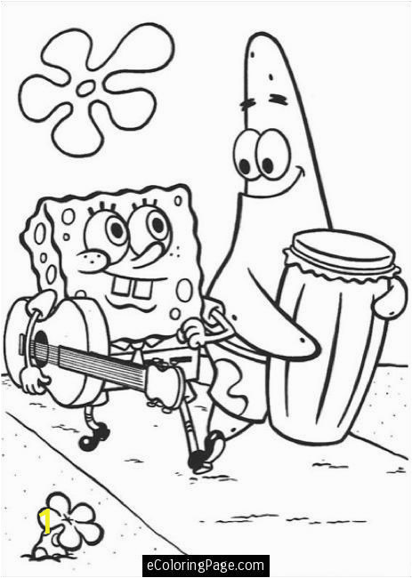 Coloring Pages Of Spongebob and Patrick Spongebob Patrick Walking Printable Coloring Page