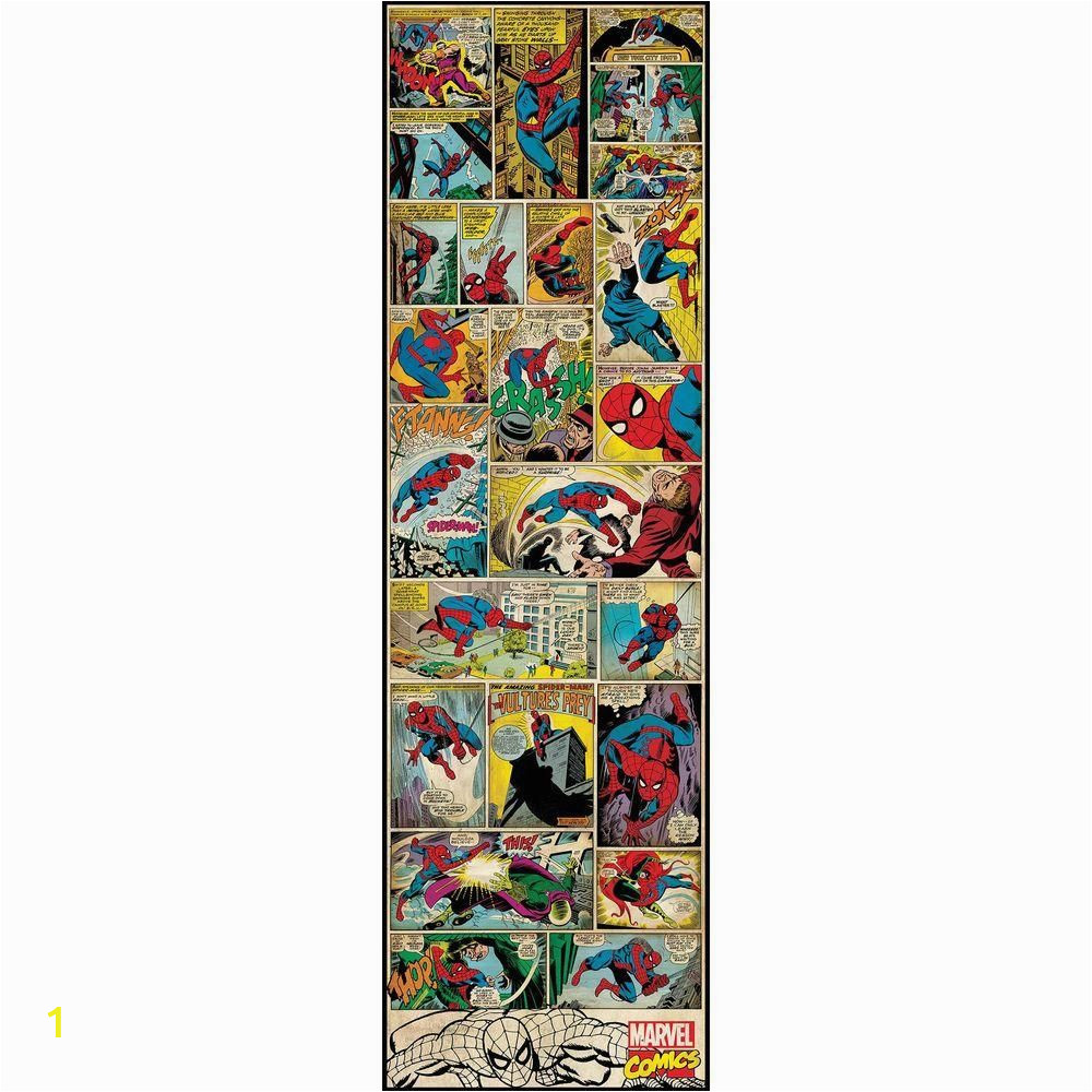 Comic Book Wall Mural 3 In X 17 5 In Marvel Ic Panel Spiderman Classic Peel