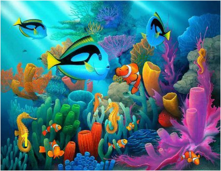 Coral Reef Wall Mural Underwater World 192 Pieces