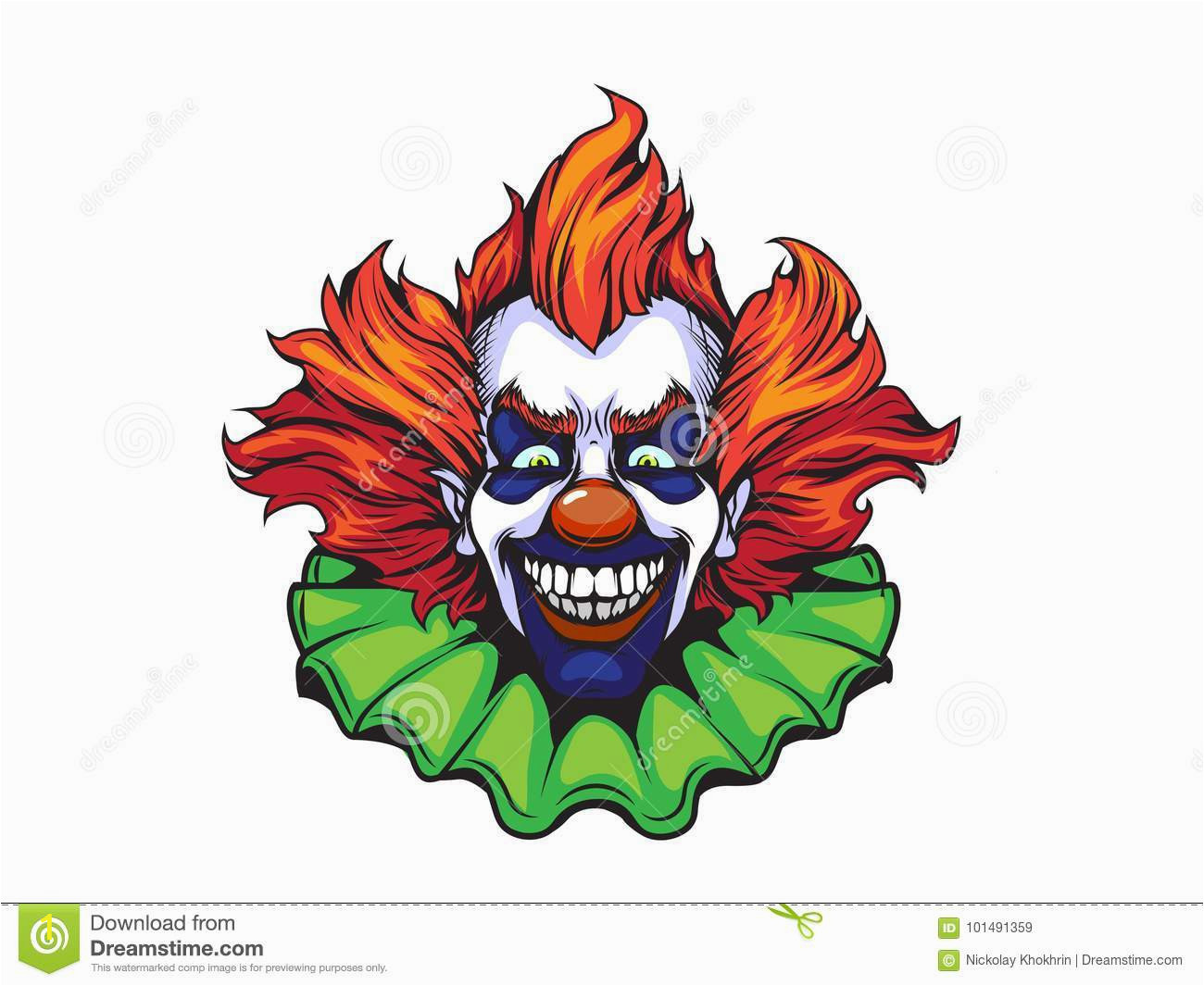 evil clown halloween illustration evil clown halloween illustration nand drawn style