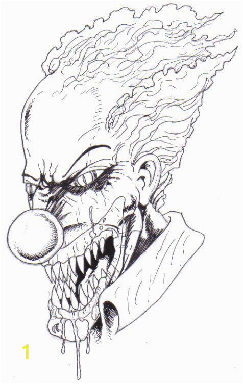 Creepy Clown Coloring Pages How to Draw A Scary Clown