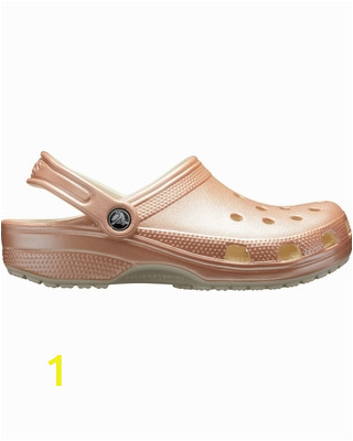 crocs adult classic metallic clogs size m7 w9 pink