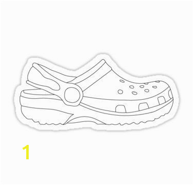 Crocs Shoes Coloring Pages White Croc Sticker