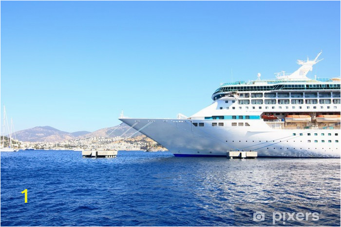 Cruise Ship Wall Mural Wall Mural Vinyl Bow Of A Big Cruise Ship Docked In the Mediterranean