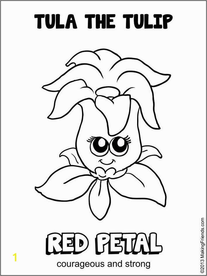 Cub Scout Printable Coloring Pages Daisy Girl Scout Red Petal Courage and Strong Coloring Page