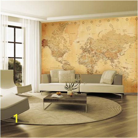 Custom Map Wall Murals by Wallpapered Vintage Map Wallpaper Mural
