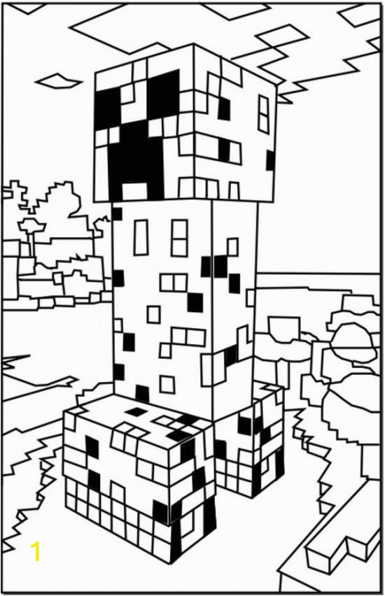 Cute Minecraft Coloring Pages Minecraft Creeper Coloring Pages 550×852 Picture