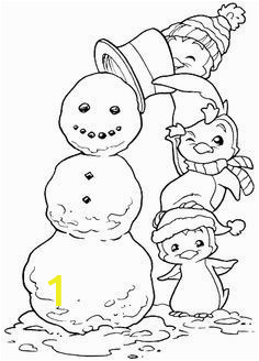 Cute Penguin Coloring Pages Christmas Penguin Digital Stamp