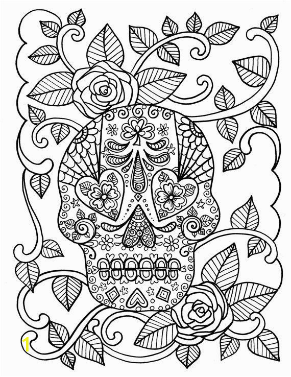 Cute Sugar Skull Coloring Pages Sugar Skull Coloring Page
