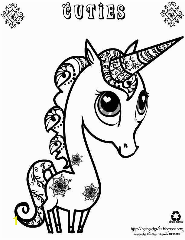 Cute Unicorn Coloring Page Creative Cuties Unicorn