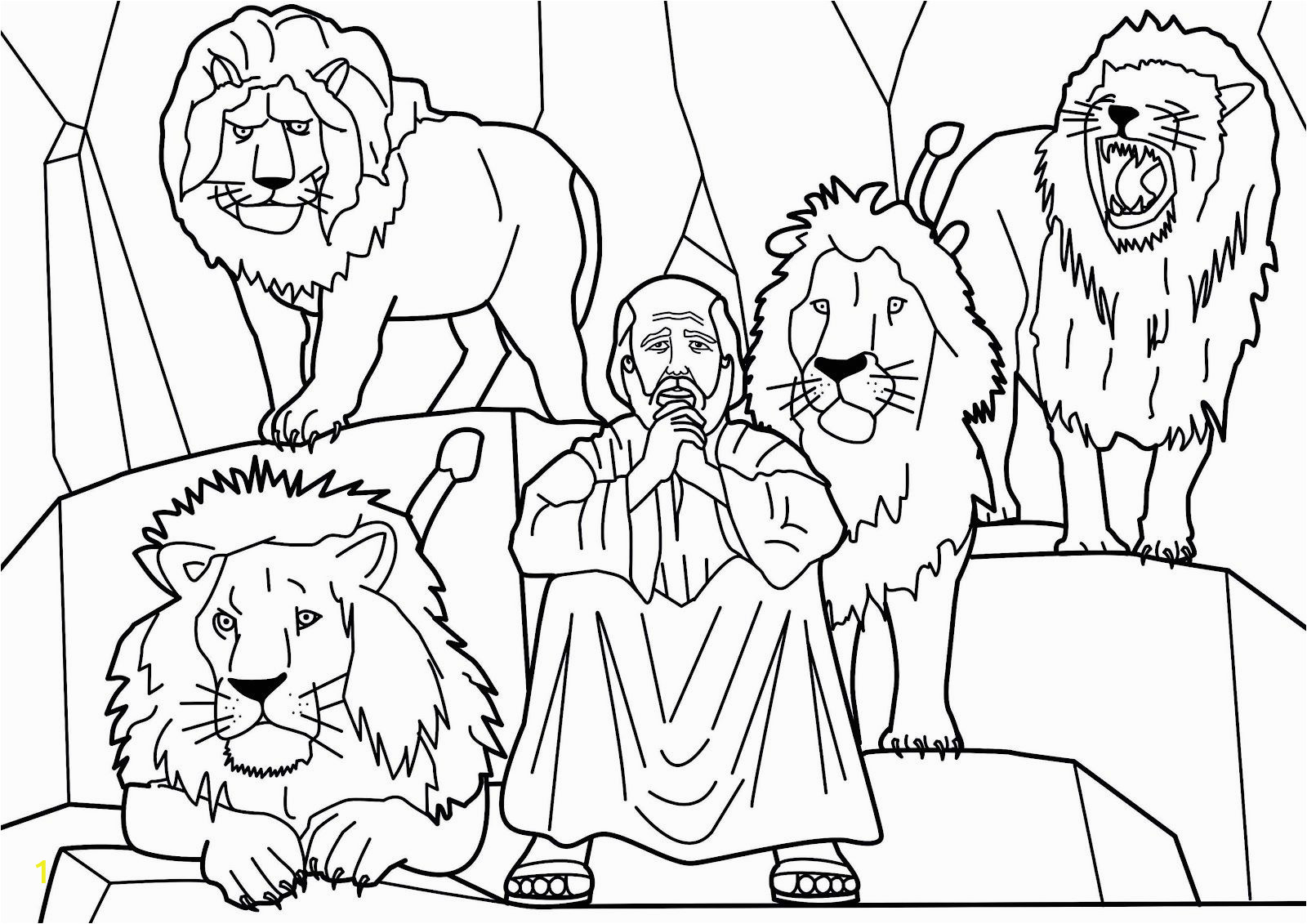 Daniel and the Lions Den Coloring Page Printable Dare Daniel and the Lions Story From Holy Bible and Images