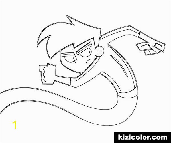 Half Ghost Hero Danny Phantom Coloring Pages