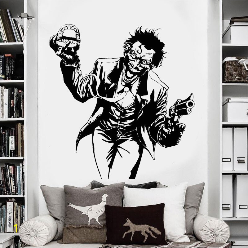 Heath Ledger Joker Wall Sticker ics Superhero DC Marvel Vinyl Decal Home Interior Decoration Room Art