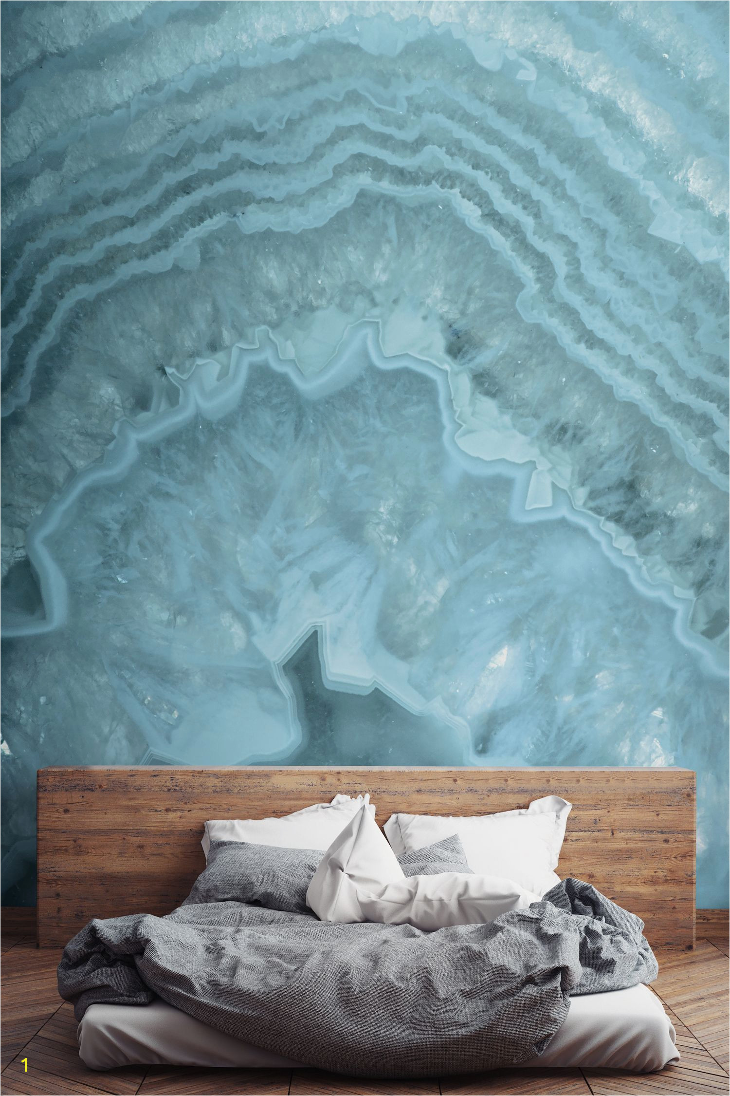 Deep Blue Clouded Marble Wall Mural Grandi Rite Crystal Wall Mural
