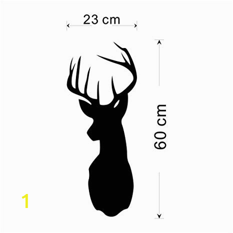 Deer Wildlife Wall Mural Zooyoo Fashion Designed Deer Shaped Removed Vinyl Blackboard Wall Sticker Black Color Deer Shaped Animal Wall Sticker House Decoration Wall