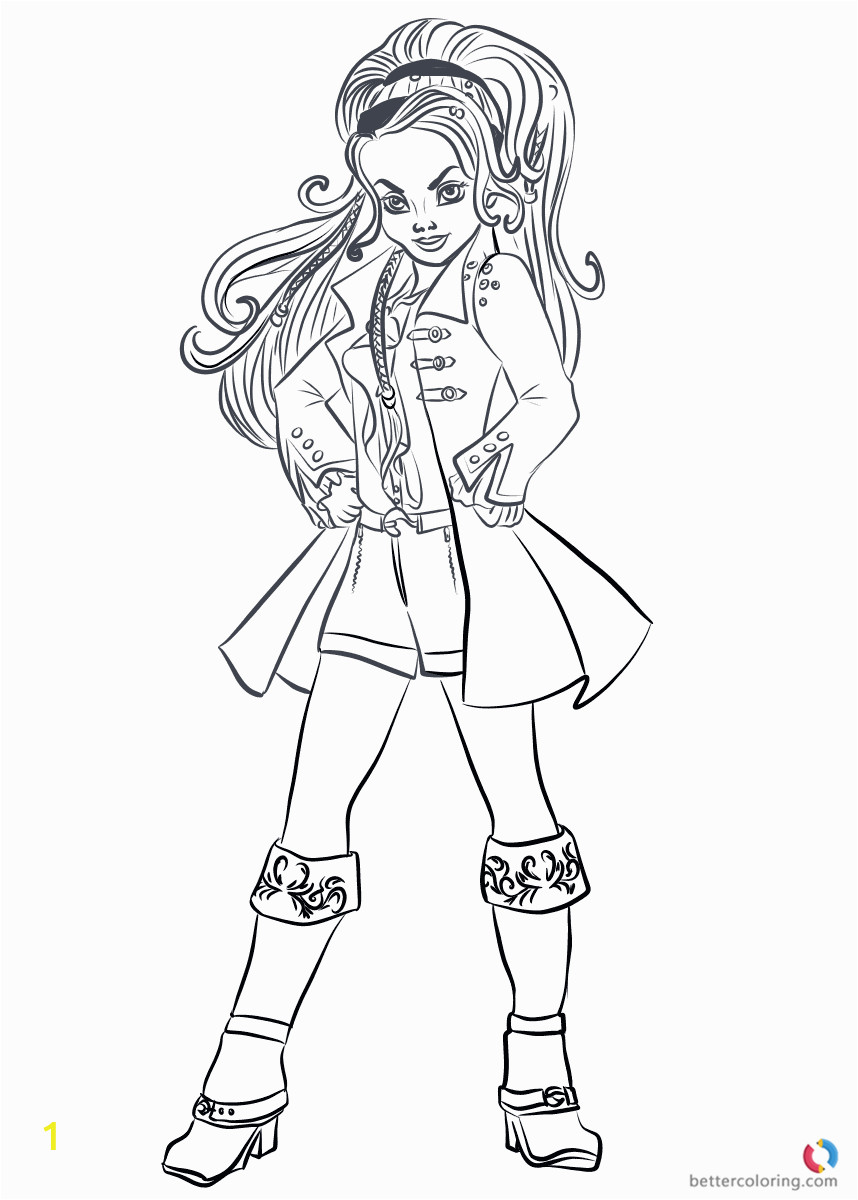 descendants wicked world cj hook coloring page