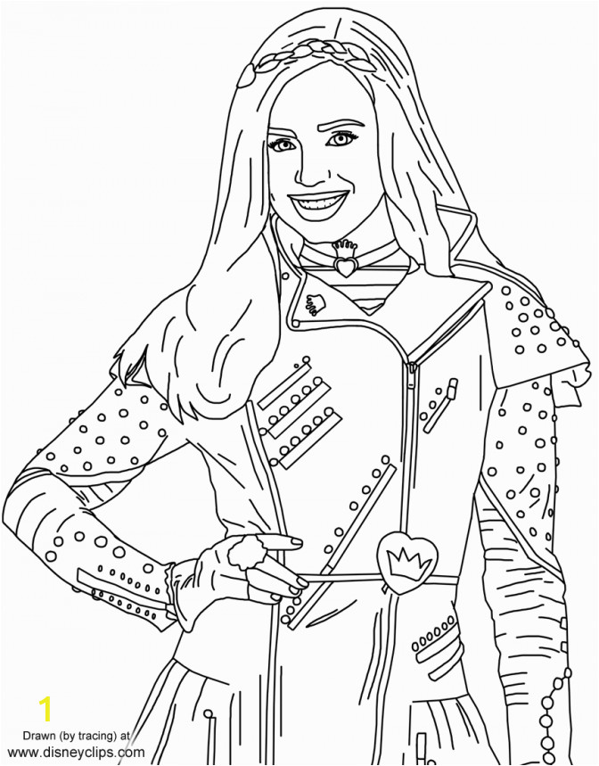 evie from disneys descendants coloring pages splenditable picture inspirations 672x859