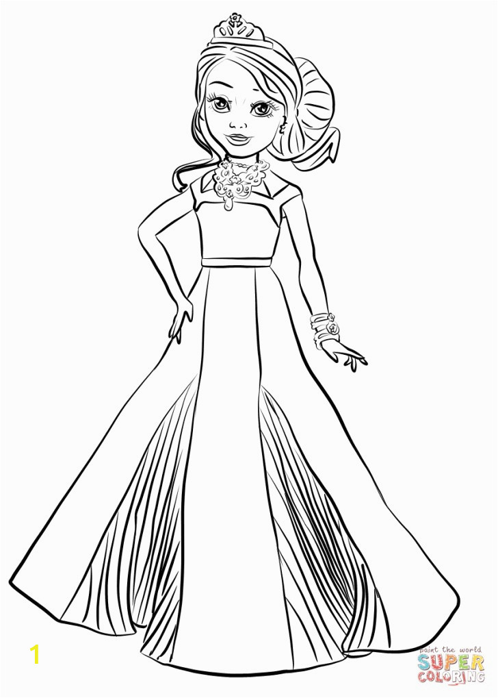 descendants 2 coloring pages free disney auradon coronation audreyring page extraordinary wickedly cool book art of 728x1019 13