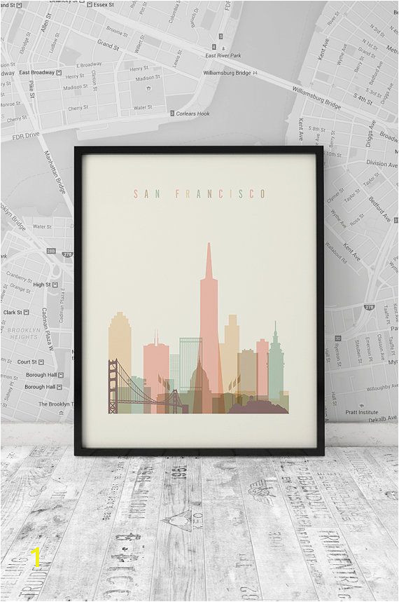 Digitally Printed Wall Murals San Francisco Print Printable Poster Wall Art Travel City