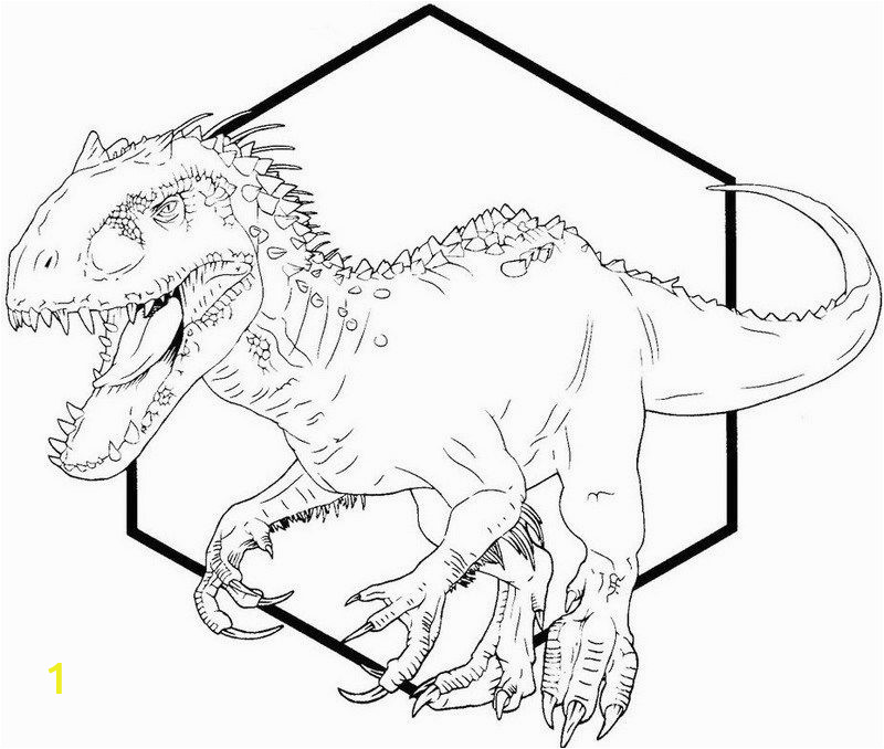 Dinosaur Family Coloring Page Indominus Rex Dino Coloring Printable Sheet