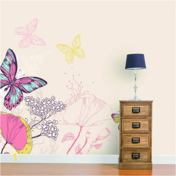Disney Fairy Wall Mural butterfly Wallpaper Mural Feature Wall for Kids Bedroom