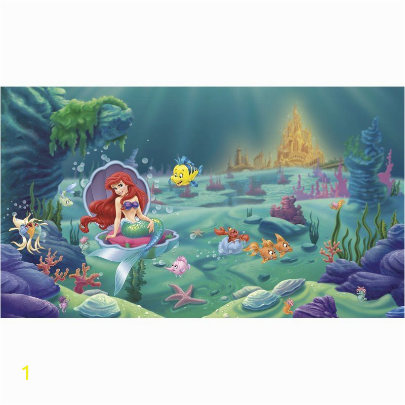 Disney Little Mermaid Wall Mural Walt Disney Kids Ii Littlest Mermaid 10 5 L X 72" W Wall