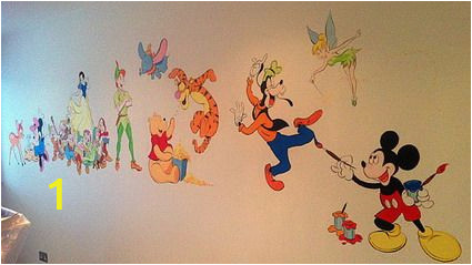 Disney Painted Wall Murals Disney Mickey Mouse Clubhouse and Winnie the Pooh Wall